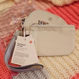 lululemon athletica Dual Pouch Wristlet in Light Gray